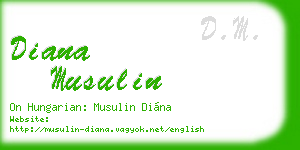 diana musulin business card